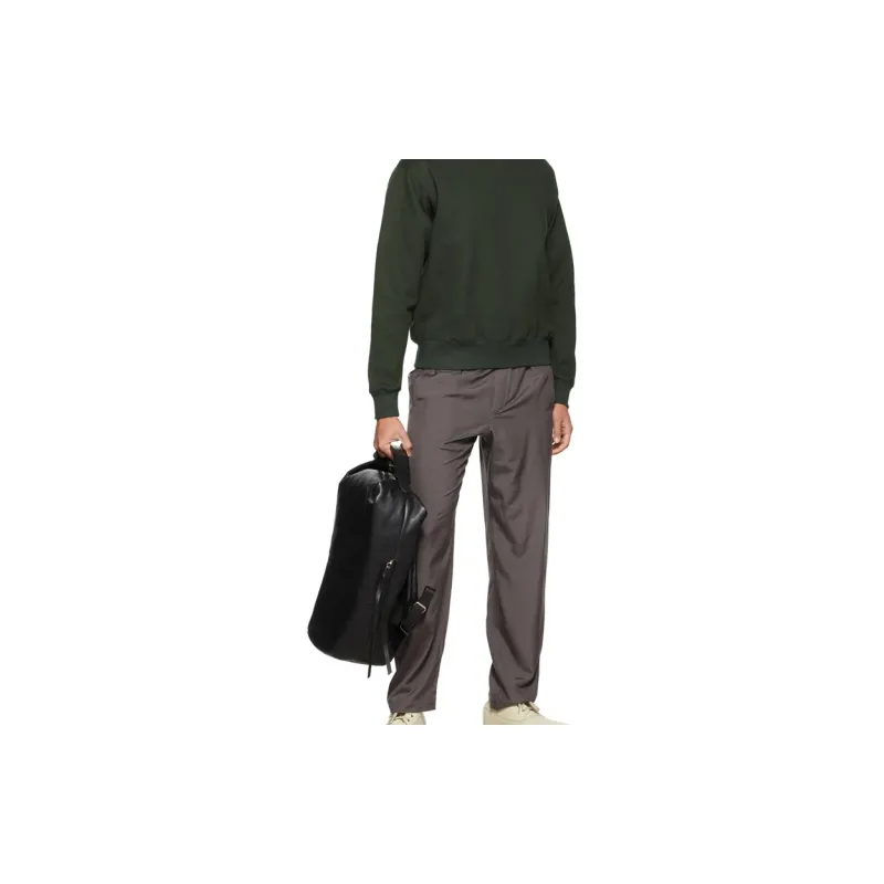 Lemaire Vegetable-Tanned Leather Handbag Backpack Men's Black-3