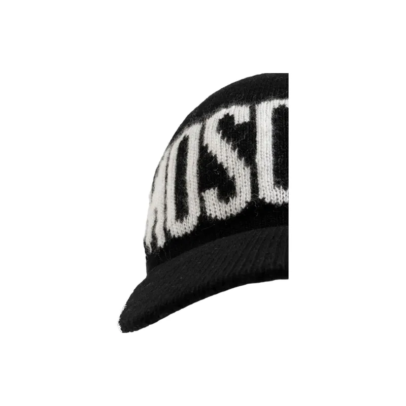 MOSCHINO Logo-intarsia Knitted Cap-2