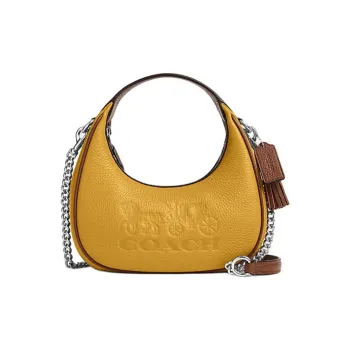 COACH Cow Leather Handbag, Shoulder Bag, Crossbody Bag Mini Women's Gold