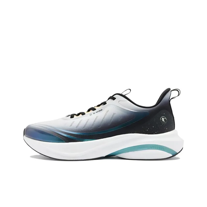 QIAODAN Borderless 6.0 Cushioning Wear-Resistant Low-Top Running Shoes Men's Gray Black-0