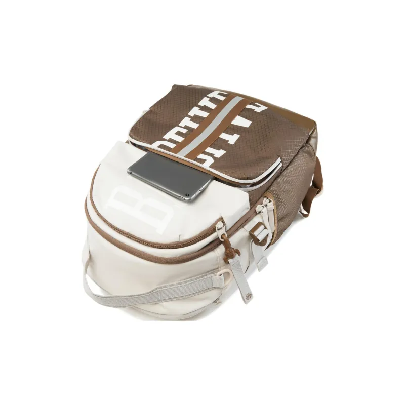 LiNing Basketball Collection Polyester Backpack Unisex Oat Gray & Brown & Millet Brown-7