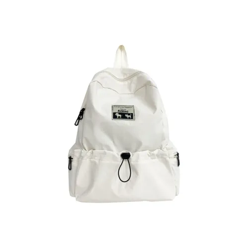 Kaka Tree Oxford Backpack Unisex White/Black/Pink/Purple