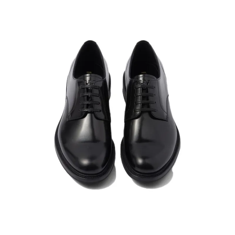PRADA Leather Derby Shoes-4