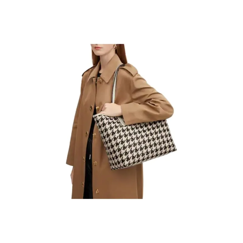 COACH City Coated Canvas With Leather Tote Bag Shopping Bag Handbag Shoulder Bag Large Size Women's Yellow & Black-4