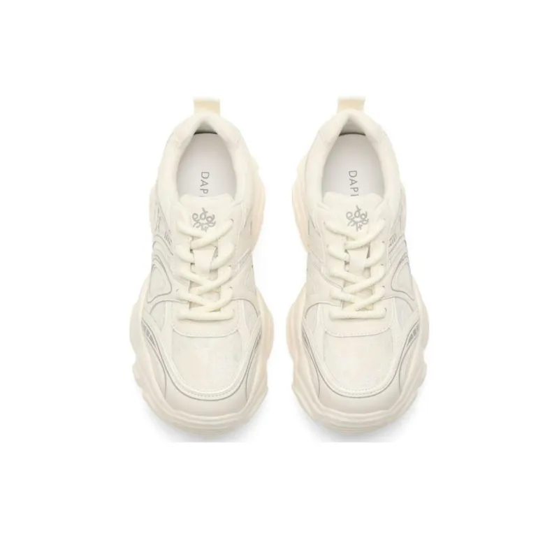 DAPHNE Cushioning, Slip Resistant, And Abrasion Resistant Low Top Chunky Sneakers Women's-6