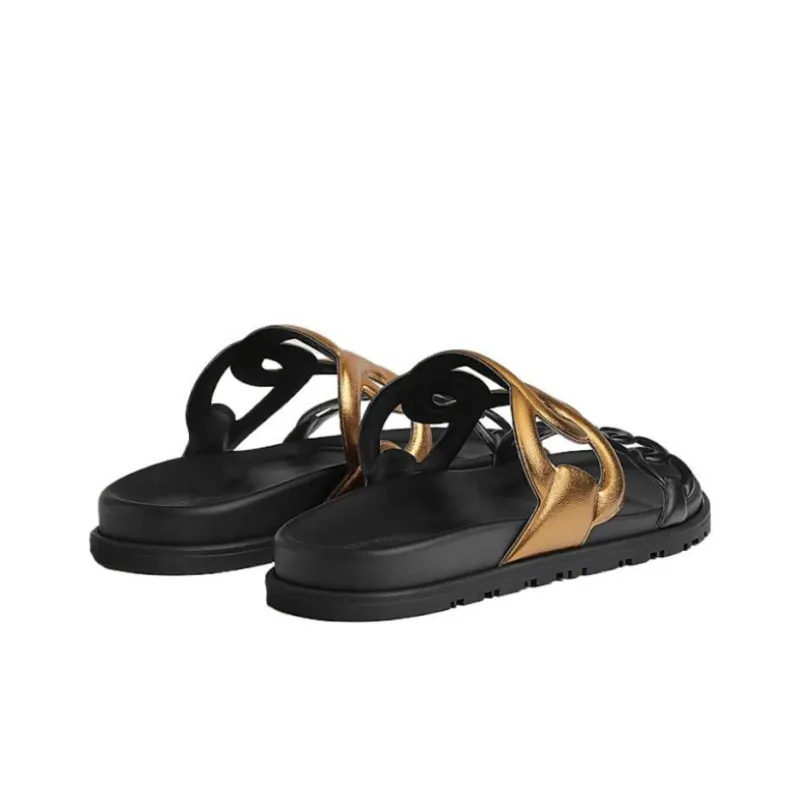 HERMES Extra Slip Resistant Slide Slippers Women's Black-4