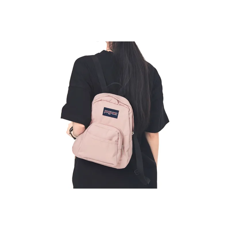 JanSport Leather Backpack Mini Unisex Beeswax Powder-4