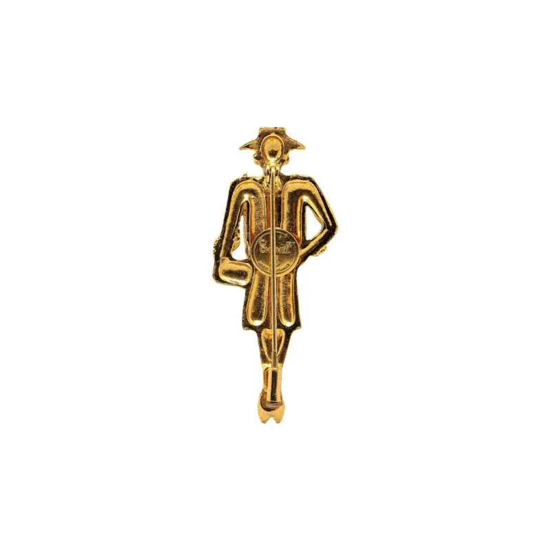 CHANEL 1990 2000 Mademoiselle motif Brooch-1