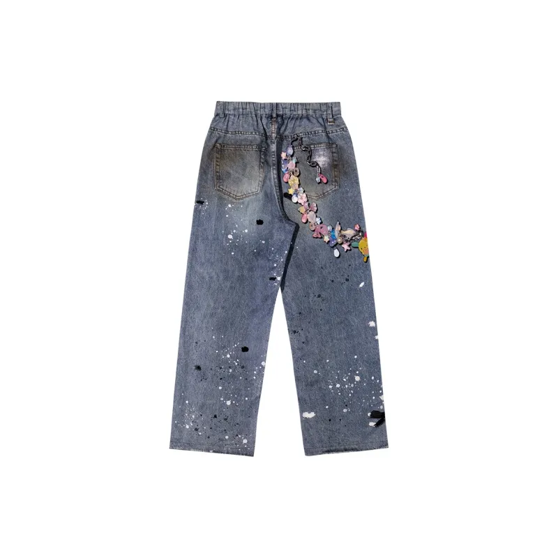 ISaluteU Jeans Unisex Blue-1