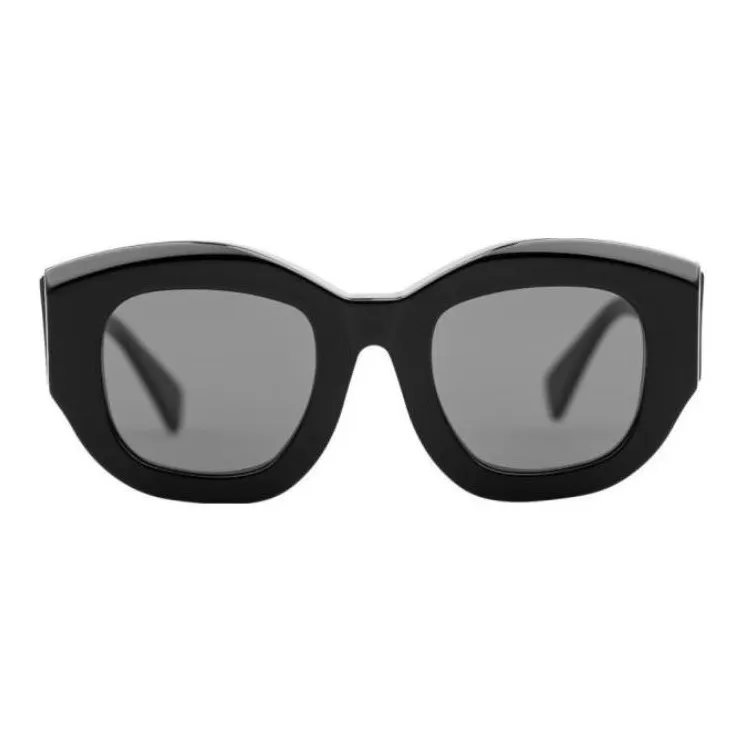 KUBORAUM Acetate Square Sunglasses Women's Black-1