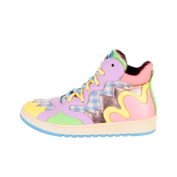 IRREGULAR CHOICE High-Top Skateboard Shoes Unisex Pink