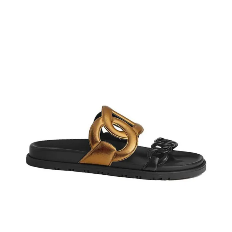 HERMES Extra Slip Resistant Slide Slippers Women's Black-1