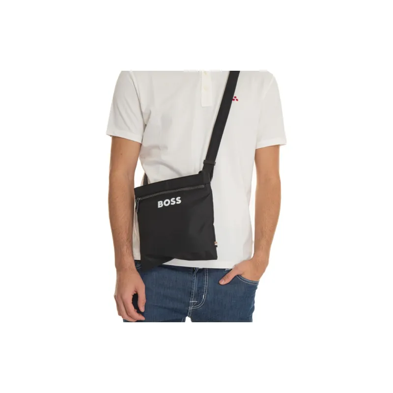 HUGO BOSS Polyester Shoulder Bag, Crossbody Bag Unisex Black-5