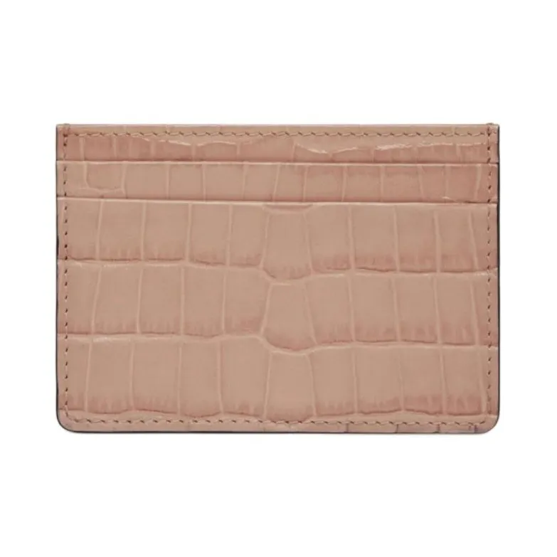Strathberry Calfskin Card Holder Women's Pink Peony-1