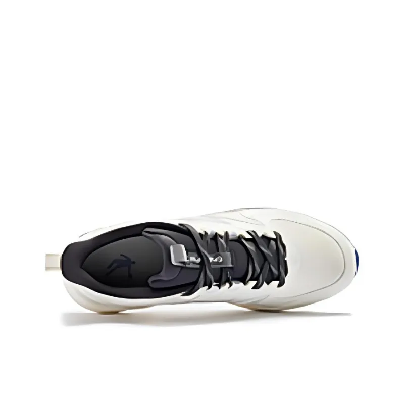 QIAODAN Durable Cushioning Low Top Casual Running Shoes Women's White Purple Black-3
