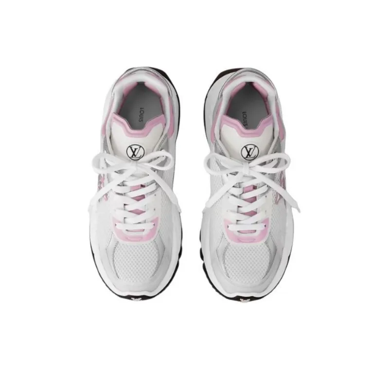LOUIS VUITTON Run 55 Low Top Sports Casual Shoes Women's White Pink-3
