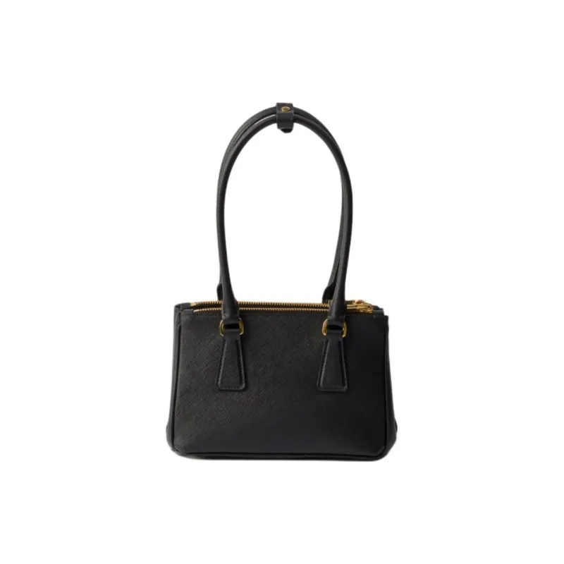 PRADA Saffiano Leather Portable Crossbody Bag Shoulder Bag Mini Women's Black-2