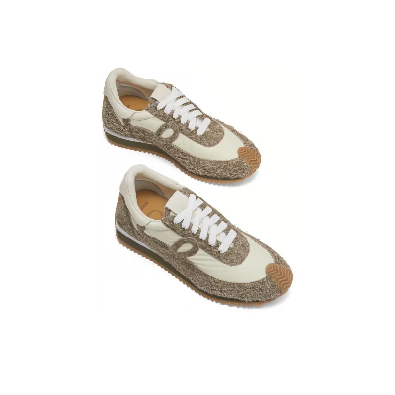 LOEWE Flow Runner Khaki Green Canvas-3
