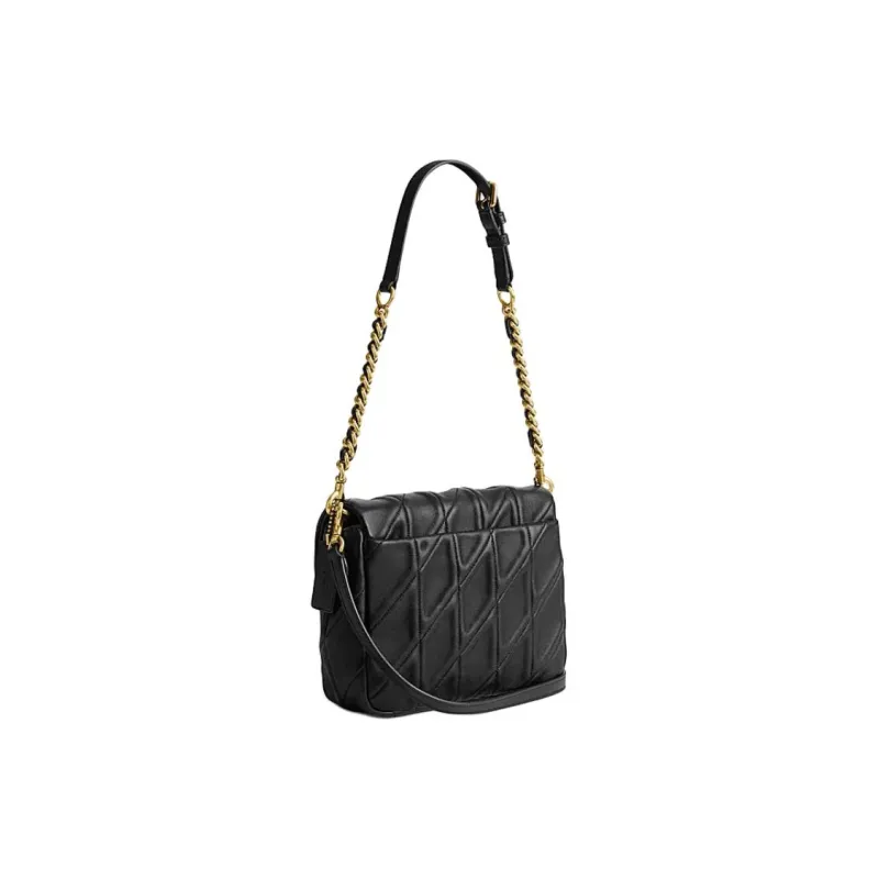 COACH Tabby Sheepskin Crossbody Bag Shoulder Bag Women's Black-2