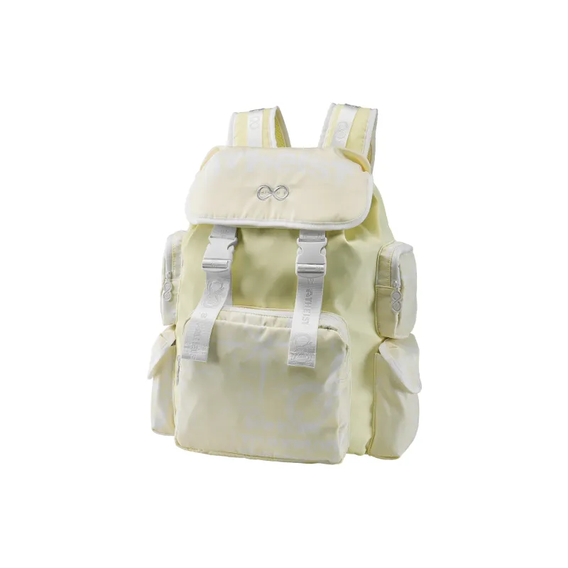 8atheist Polyester Backpack Tubas Unisex Cream Yellow-1