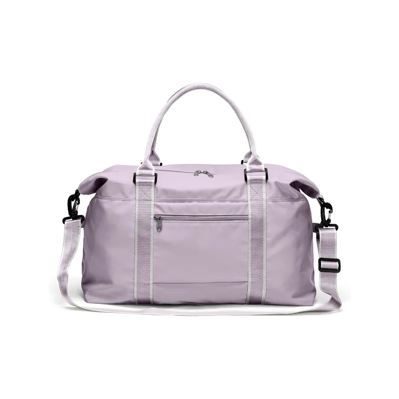 JEANSWEST Fabric One Shoulder Portable, Travel Bag Unisex Black/Purple-2