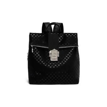 LMK Cow Leather Commute Double-Shoulder Travel Lightweight Regular Unisex Luxe Gold/Morandi Green/Black
