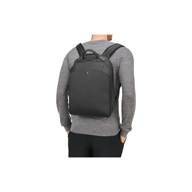 MONTBLANC Cow Leather Backpack Trumpets Men's Black-3