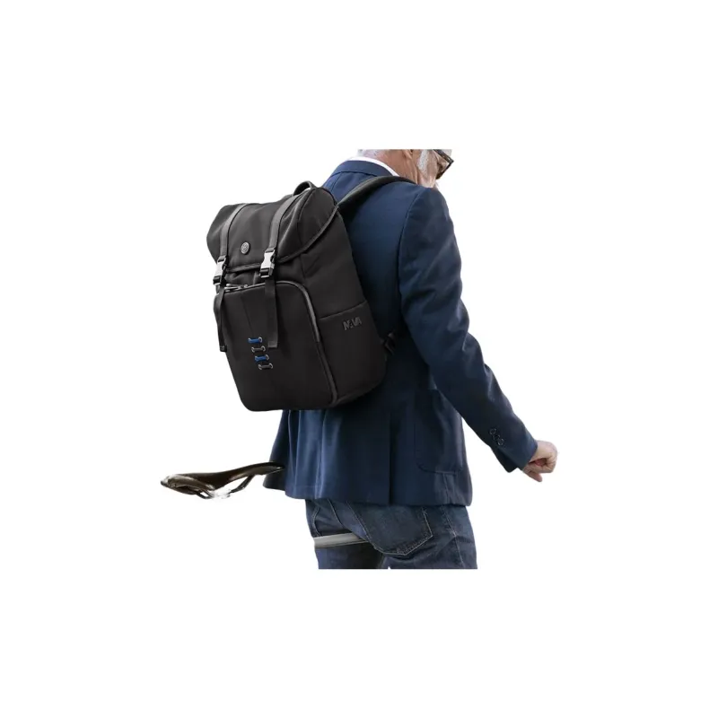 Nava × International Beige Blue Soccer Club Collaboration Nylon With Polyester Backpack Regular Unisex Black-3