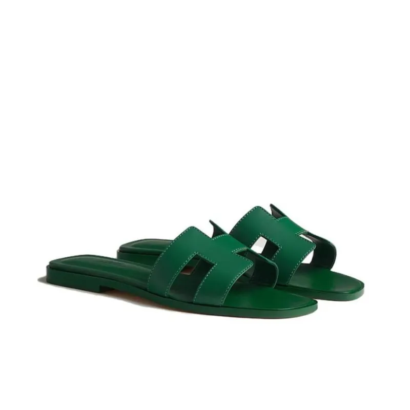 HERMES Oran Slip Resistant Slide Slippers Women's Green-2