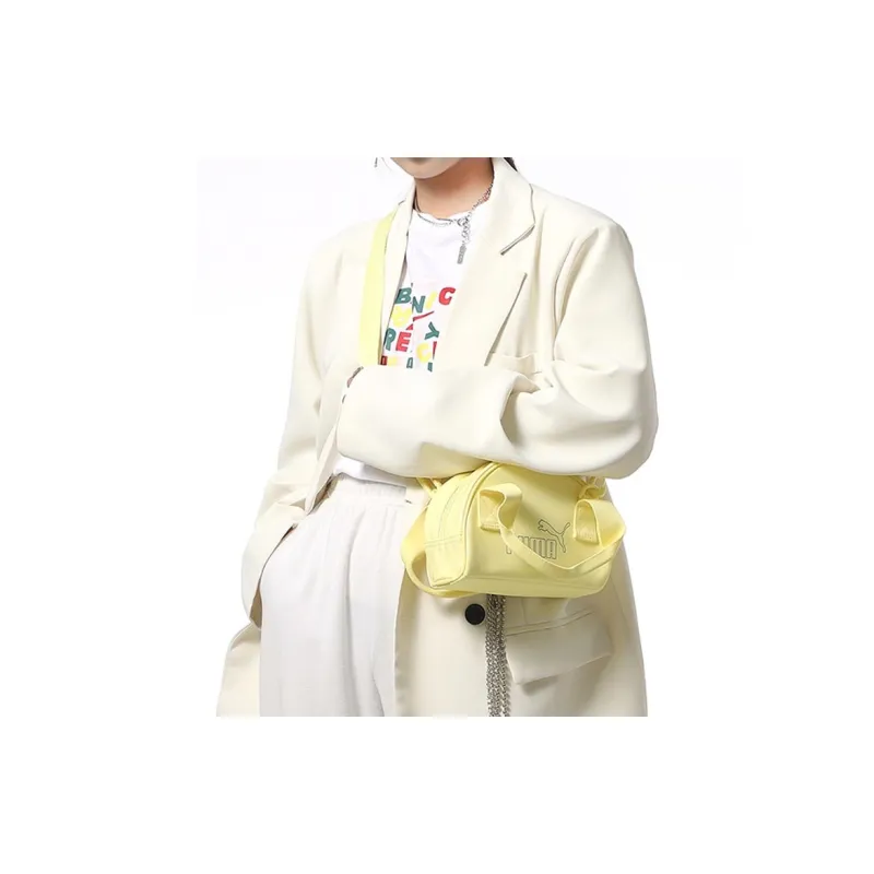 PUMA Artificial Leather Fabric Handbag, Shoulder Bag, Crossbody Bag Regular Women's Yellow-5