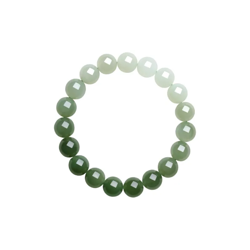 ZHOU LIU FU Hetian Jade Bracelets Women's Green Jade-1