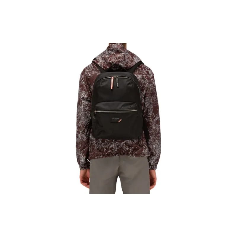 BALLY Nylon Backpack Regular Men's Black-3