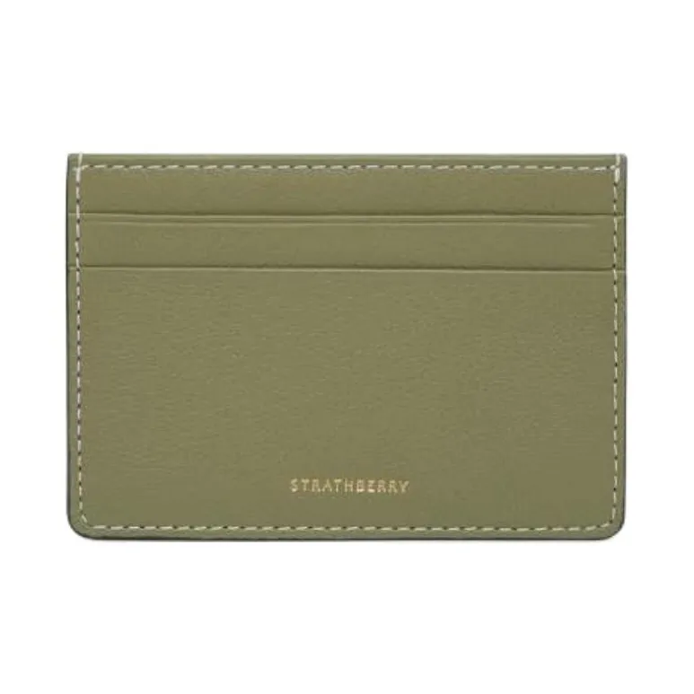 Strathberry Calfskin Card Holder Women's Pistachio-0