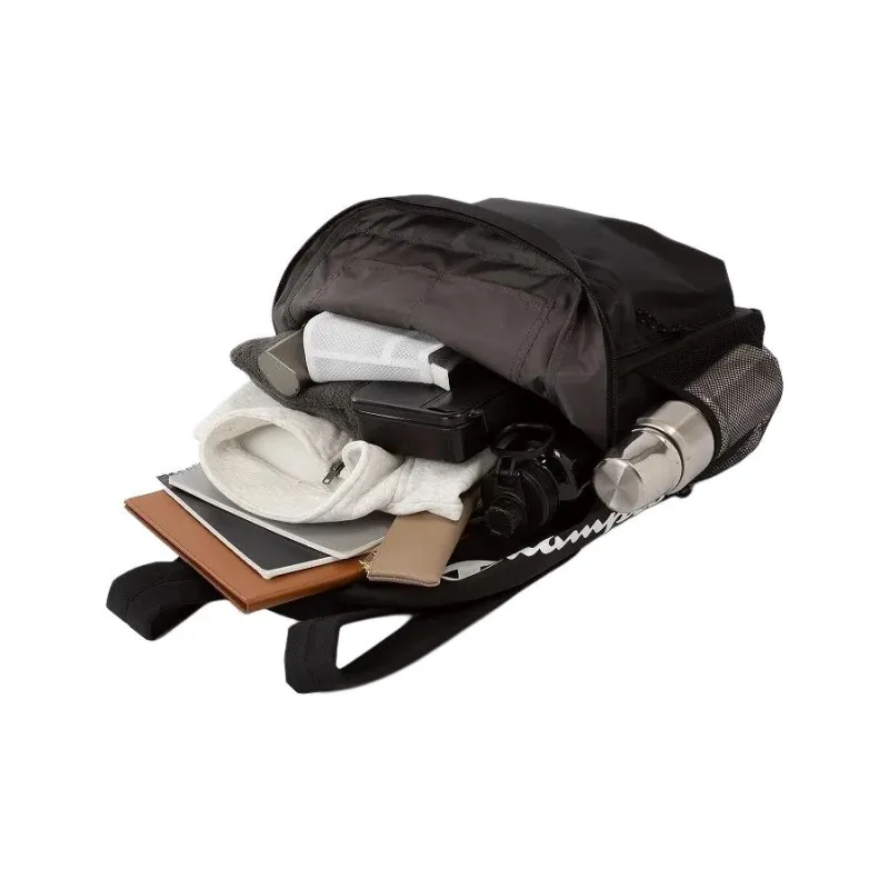 Champion Recycled Polyester Patchwork Canvas Backpack Unisex Black Purple-6