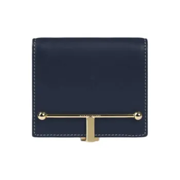 Strathberry Smooth Calf Leather Wallet Women's Marine Blue