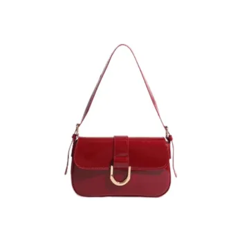 Carksky PU Crossbody Bag Shoulder Bag Regular Women's Red/Black