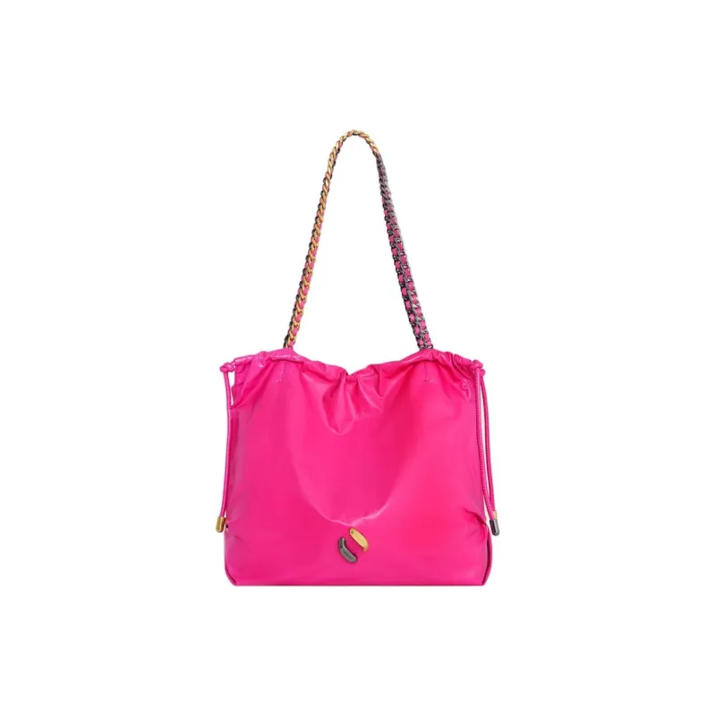 REBECCA MINKOFF Leather Tote Bag Shopping Bag Shoulder Bag Handbag Small Size Women's Bright Pink-0