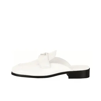 PRADA Abrasion Resistant Closed Toe Slippers Women's White