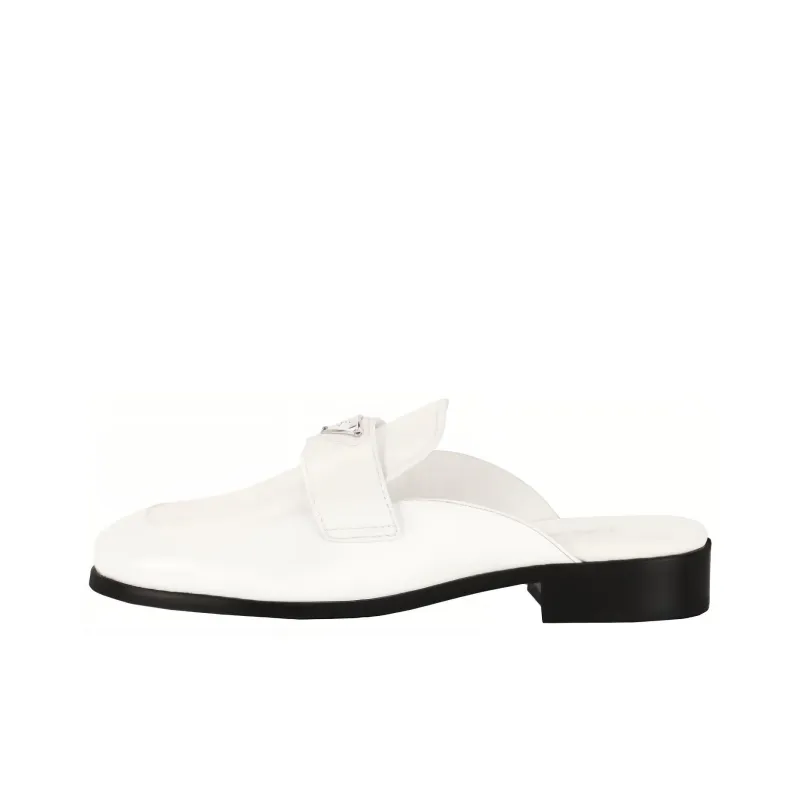 PRADA Abrasion Resistant Closed Toe Slippers Women's White-0