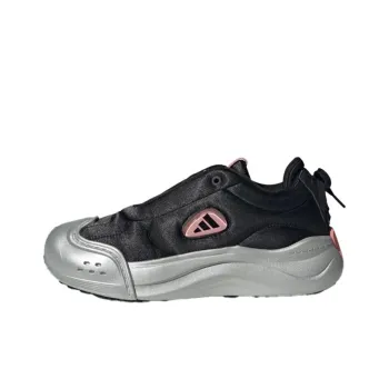 Adidas Anti Slip Wear Resistant Low Top Casual Shoes Women's Black Silver