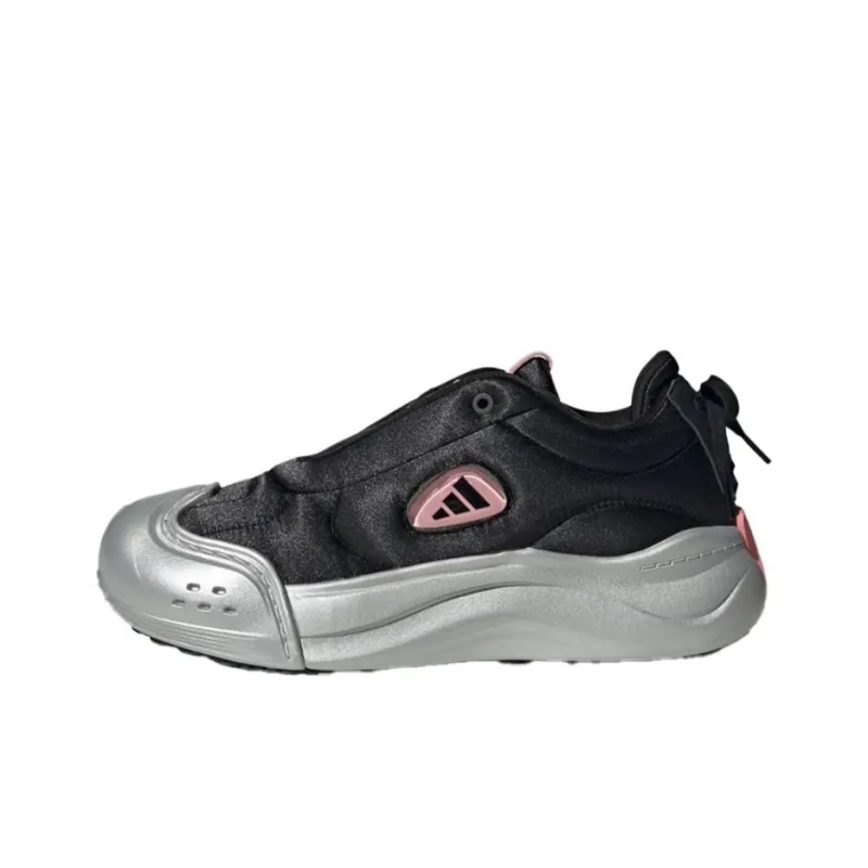 Adidas Anti Slip Wear Resistant Low Top Casual Shoes Women's Black Silver-0