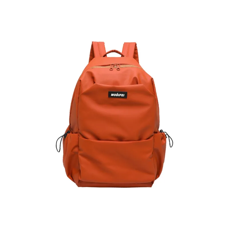 MINLUBAOLUO Nylon Fabric Backpack Unisex Light Gray/Khaki/Orange/Black-2