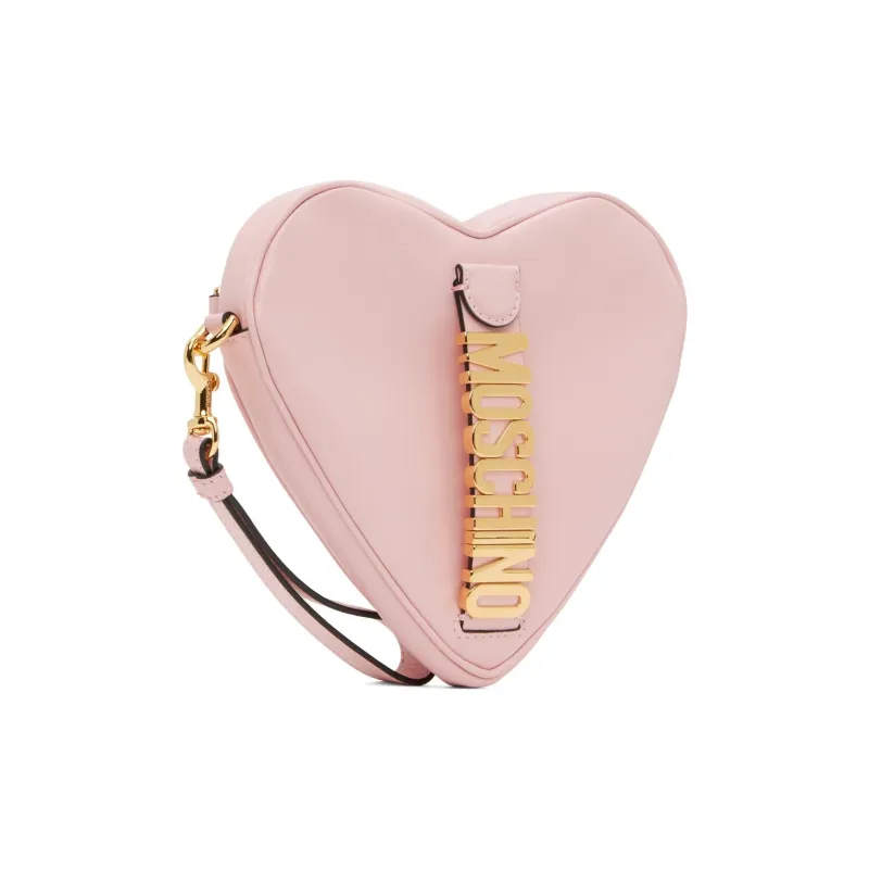 MOSCHINO Calfskin Clutch Women's Pink-1