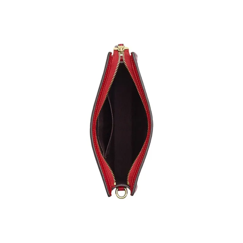 COACH Cow Leather Shoulder Bag, Crossbody Bag Trumpets Women's Red-2