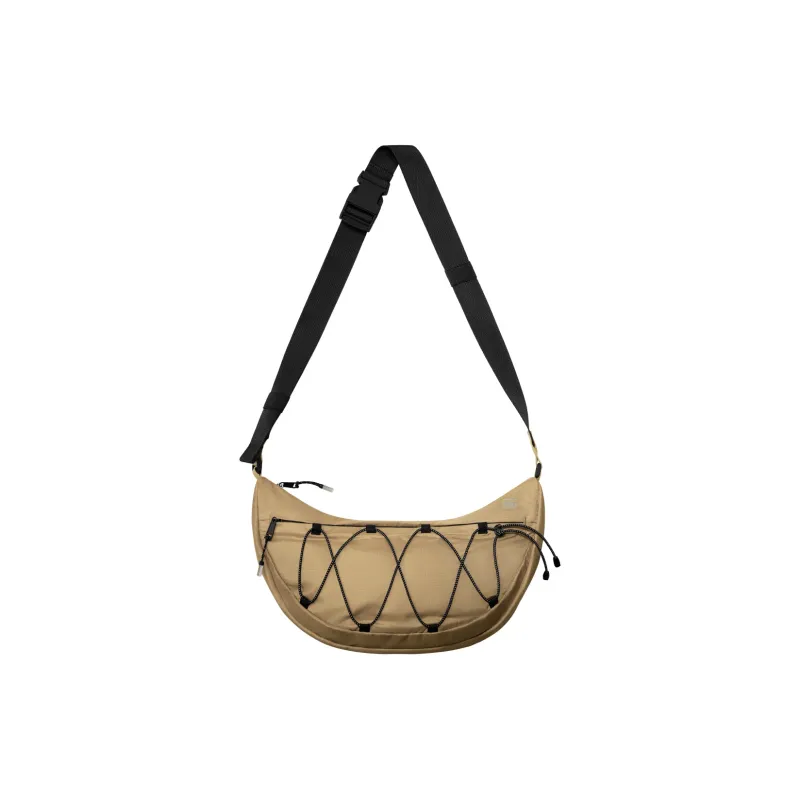 Bananain Polyester Crossbody Bag Regular Unisex Mineral Shadow Purple/Light Gold Brown/Coral Orange/Azure Blue-3