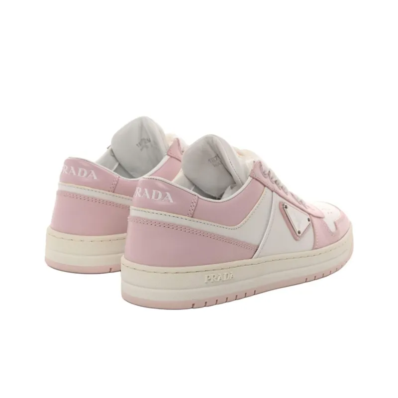 PRADA Prada Downtown Low Top Skateboard Shoes Women's Pink White-4