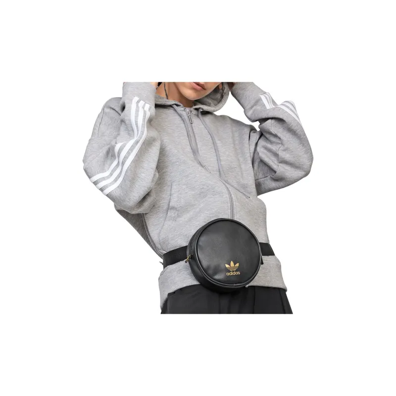 Adidas Originals Polyurethane Shoulder Bag Crossbody Bag Sling Bag Fanny Pack Mini Women's Black-3