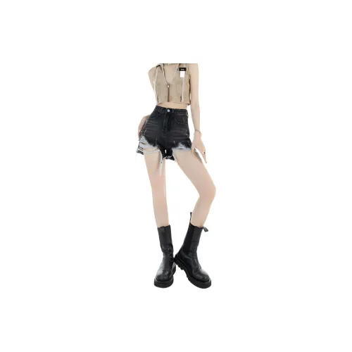 ZNZX Denim Shorts Women's Black