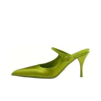 PRADA 75mm Satin Mules