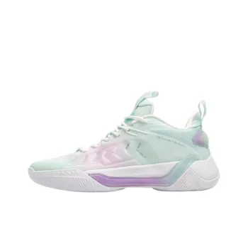 KELME Cushioning, Slip Resistant, Abrasion Resistant, Coverage, Support Low Top Basketball Shoes Men's Green Purple